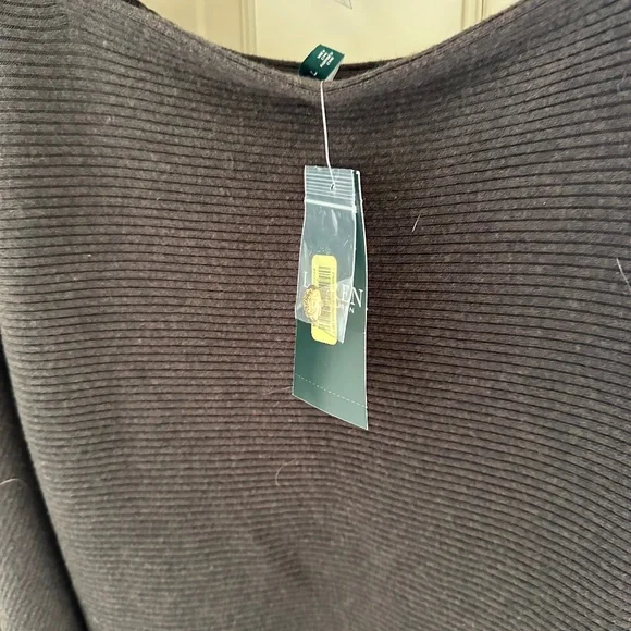 RALPH LAUREN 6 GOLD BUTTON BROWN SWEATER-NWT/L - Picture 5 of 8